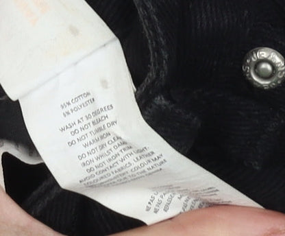 boohoo Women's Black Cut-Off Denim Shorts UK 14