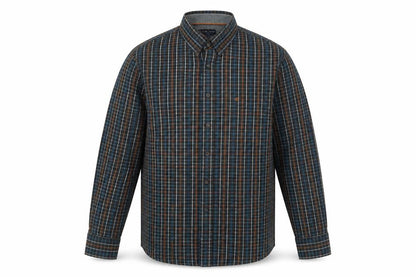 Casa Moda Men's Blue M 39-40" Long Sleeve Checkered Shirt