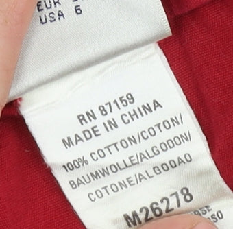 Next Ladieswear Red Cotton Skirt UK 10