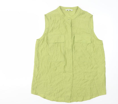 Jasper Conran Women's Green Sleeveless Top, Size 16