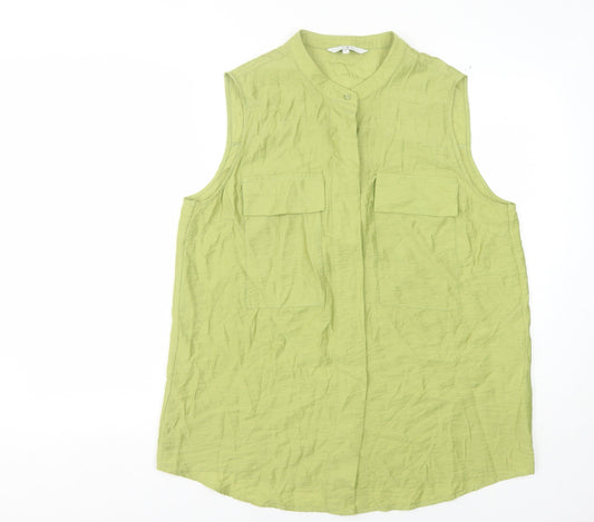 Jasper Conran Women's Green Sleeveless Top, Size 16