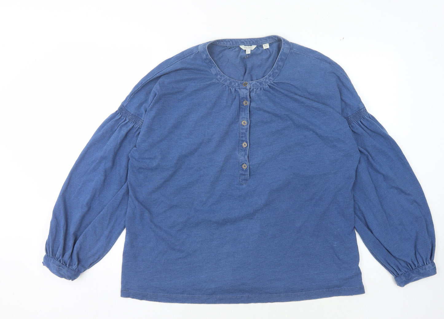 Womens UK Size 14 FatFace Blue Basic Blouse