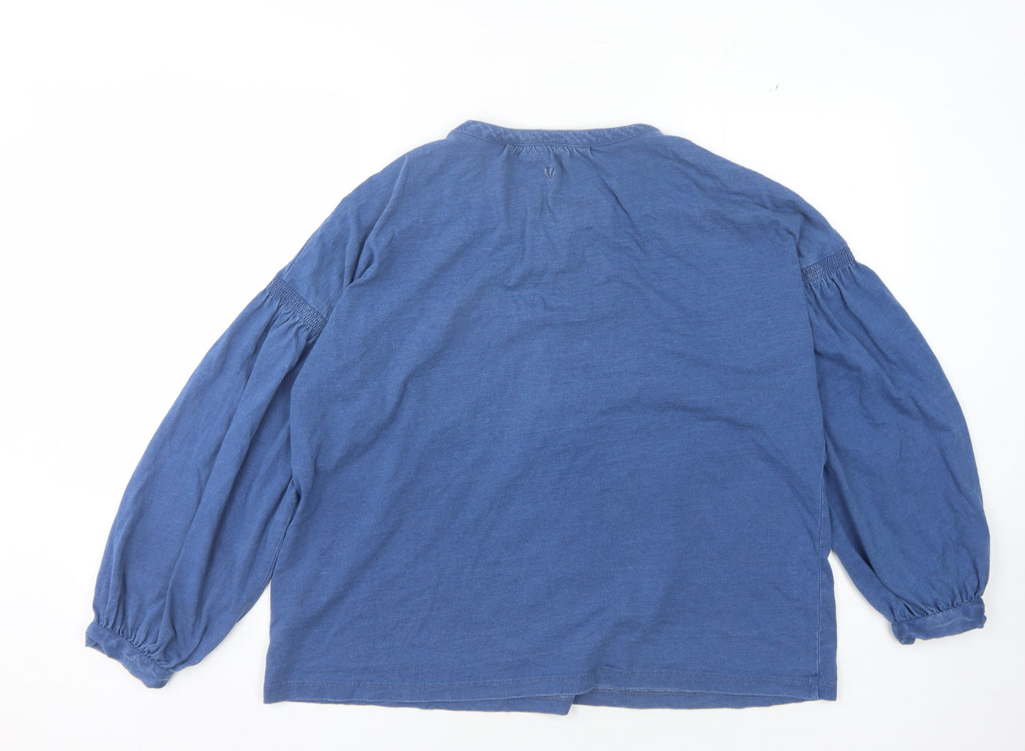 Womens UK Size 14 FatFace Blue Basic Blouse