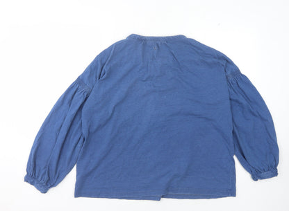 Womens UK Size 14 FatFace Blue Basic Blouse