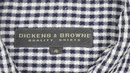 Dickens & Browne Men's Blue Check Long Sleeve Shirt