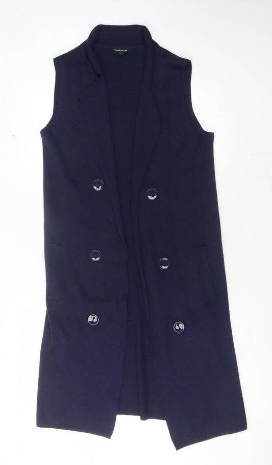 Womens UK Size S Warehouse Blue Vest Jumper