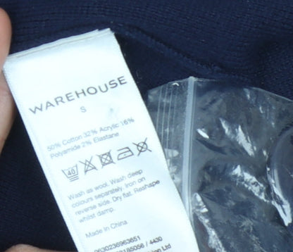 Womens UK Size S Warehouse Blue Vest Jumper
