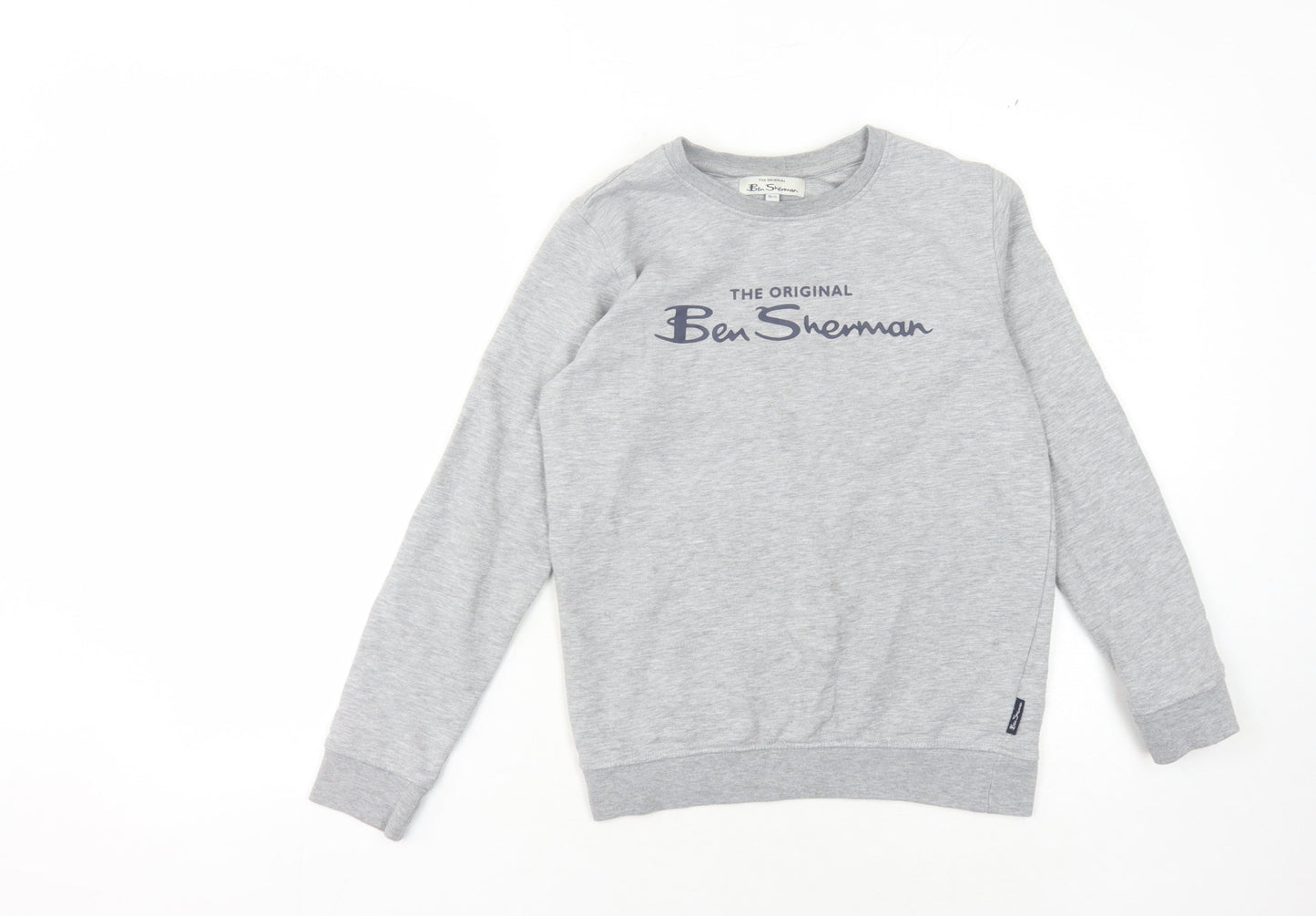 Ben Sherman Boys Grey Pullover Sweatshirt, Logo, 10-11 Years