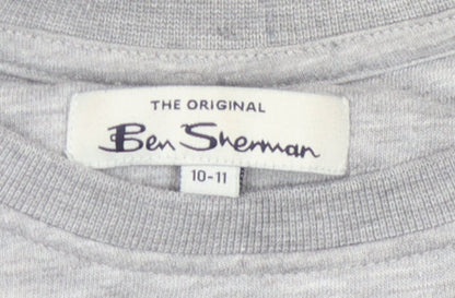 Ben Sherman Boys Grey Pullover Sweatshirt, Logo, 10-11 Years