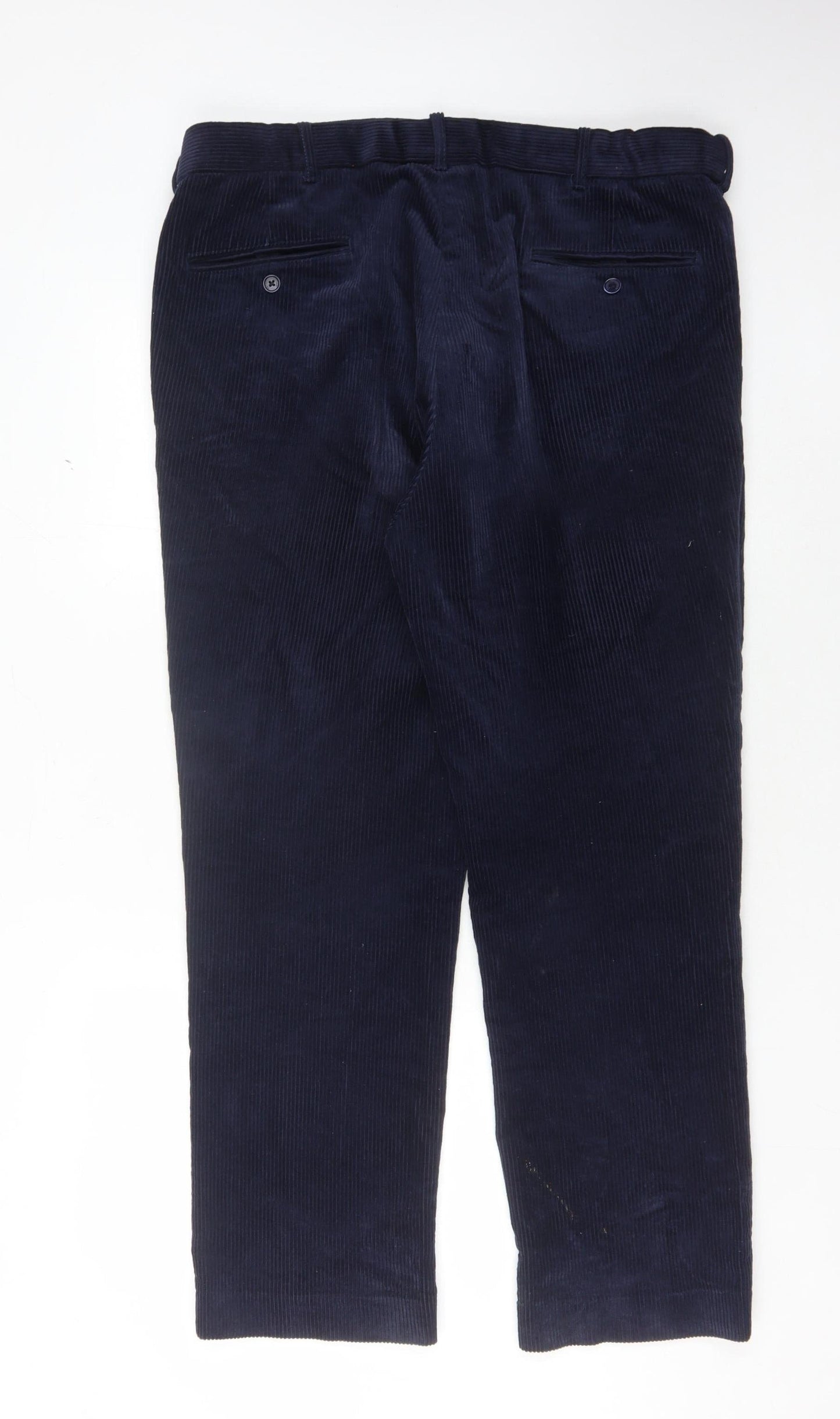 Peter Christian Men's Blue Corduroy Trousers, Size 38