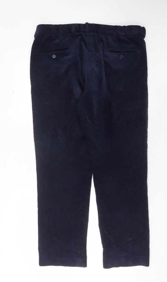 Peter Christian Men's Blue Corduroy Trousers, Size 38