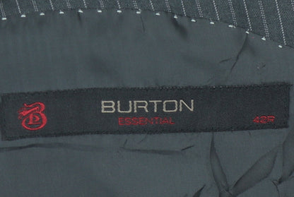 Mens UK Size 42 Burton Regular Grey Suit Jacket