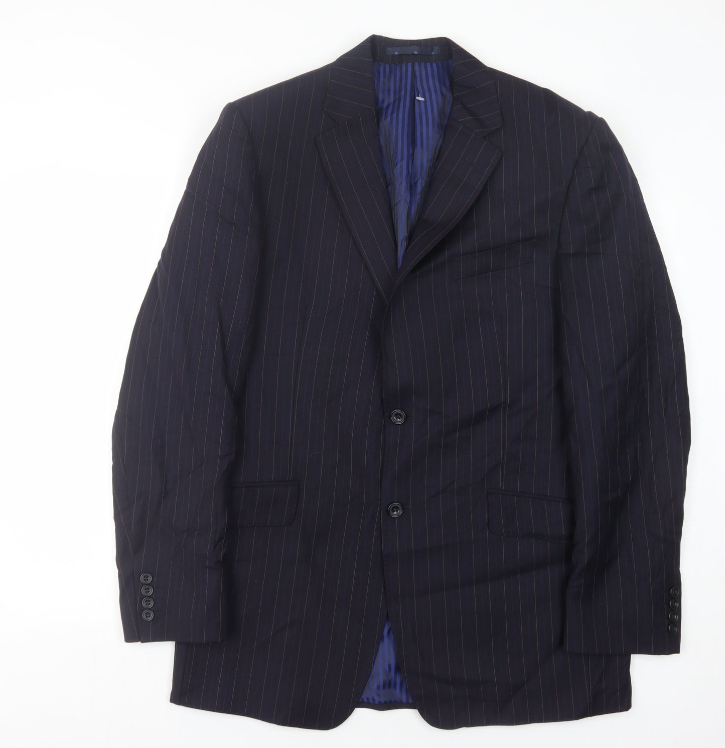 Mens UK Size 40 Marks and Spencer Regular Blue Suit Jacket