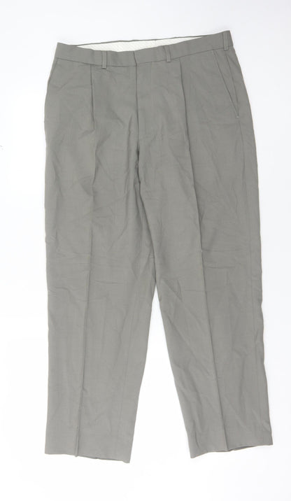 Marks & Spencer Men's Grey Trousers 34