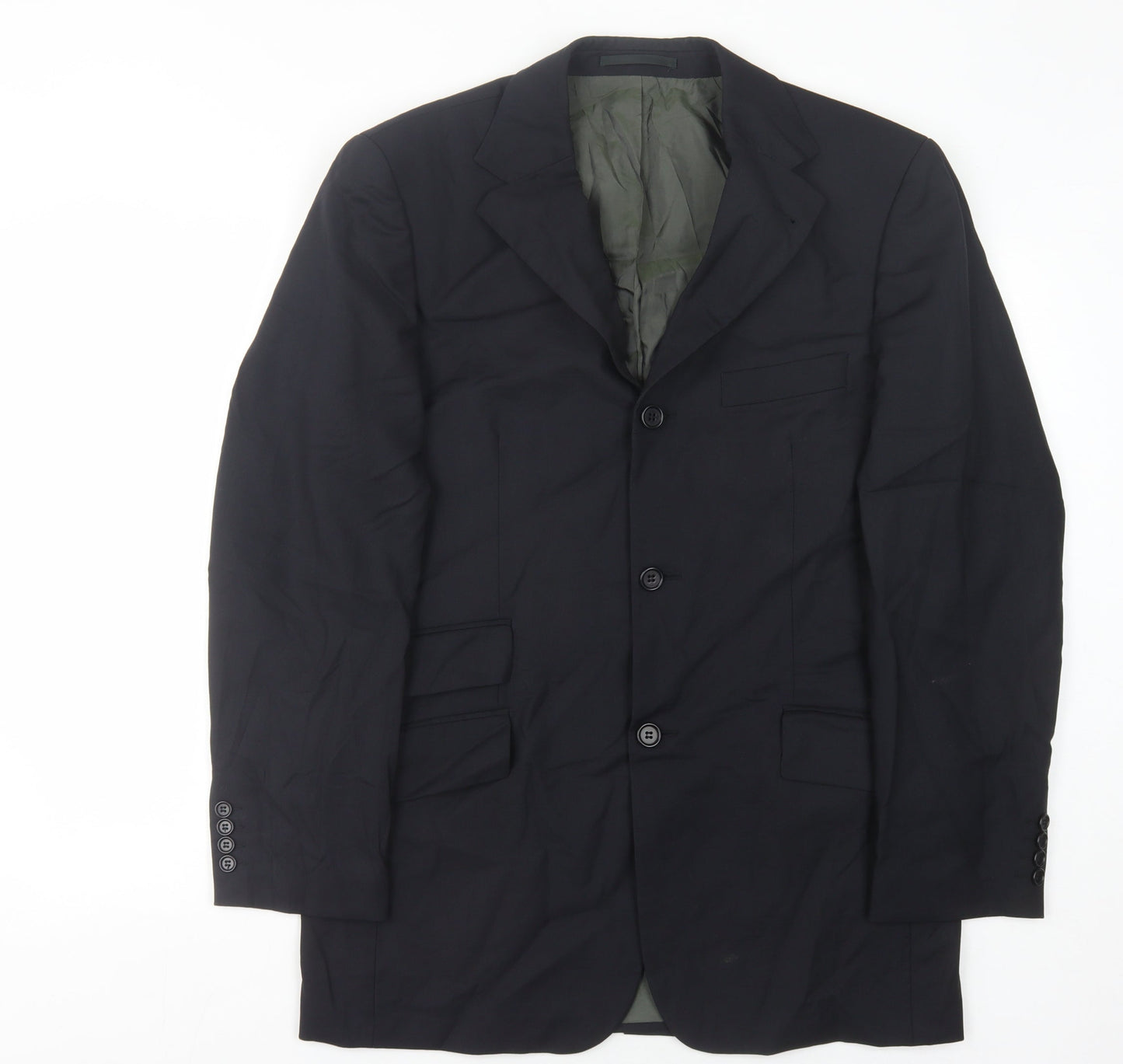 Mens UK Size 38 HUGO BOSS Regular Black Suit Jacket