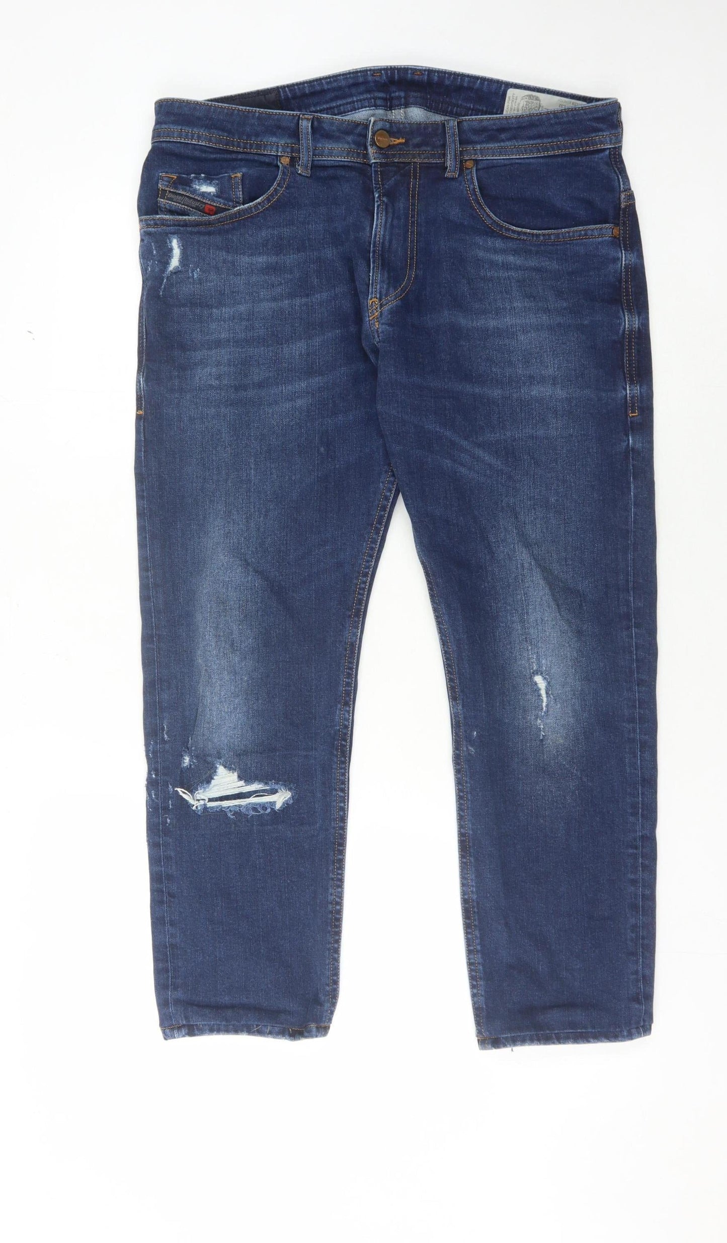 Diesel Men's Blue Distressed Jeans Size 33