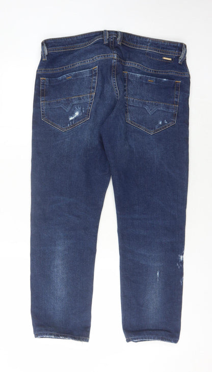 Diesel Men's Blue Distressed Jeans Size 33