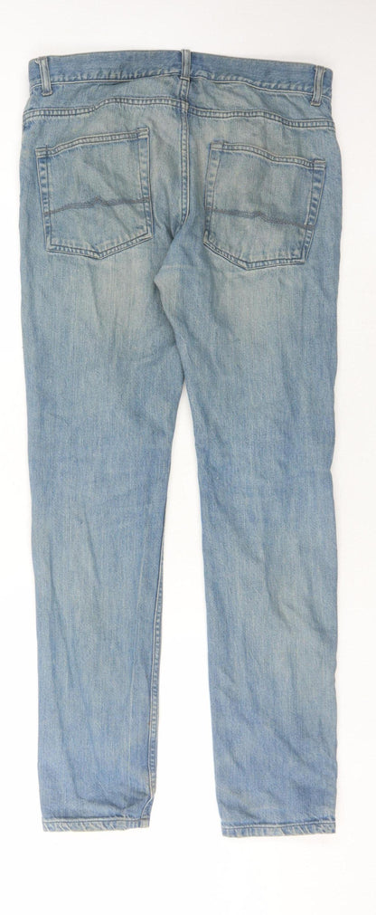 ASOS Men's Blue Straight Jeans, Size 32, Cotton