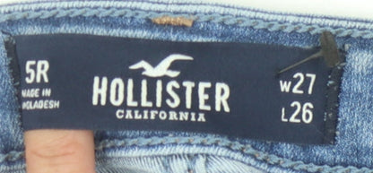 Hollister Women's Blue Skinny Jeans Size 5 Distressed
