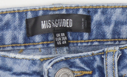 Missguided Women's Blue Light Wash Denim Jeans Size 8