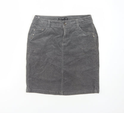 Fresh Spirit Women's Grey Corduroy Pencil Skirt Size 8