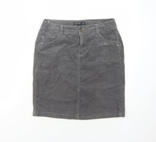 Fresh Spirit Women's Grey Corduroy Pencil Skirt Size 8