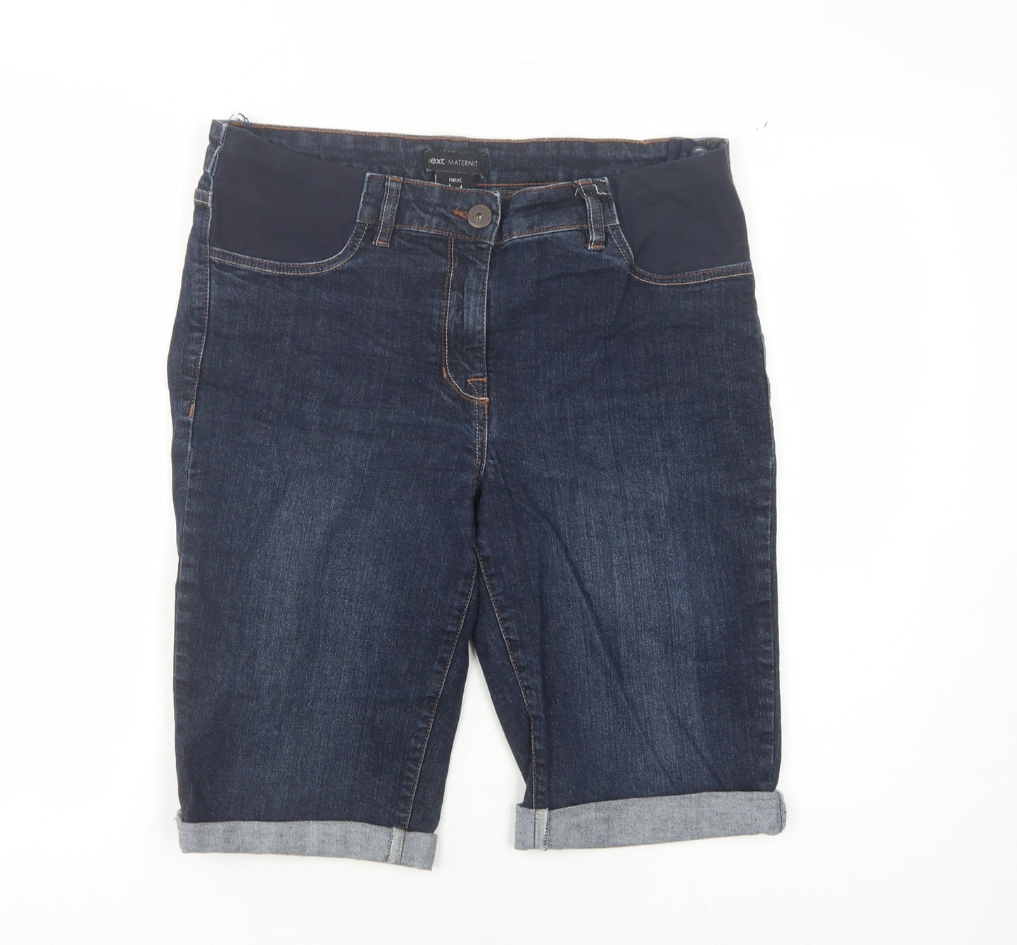 Next Maternity Denim Bermuda Shorts Blue Size 10 Women