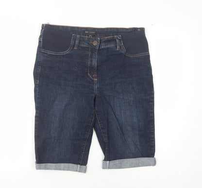 Next Maternity Denim Bermuda Shorts Blue Size 10 Women