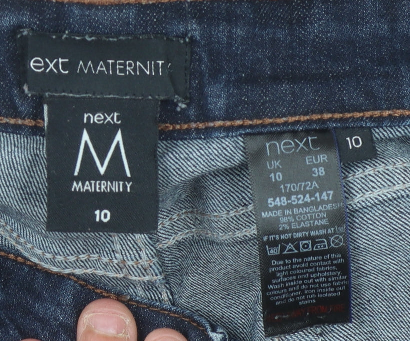 Next Maternity Denim Bermuda Shorts Blue Size 10 Women