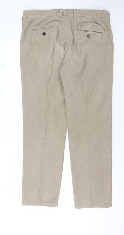 Marks and Spencer Men's Beige Corduroy Trousers