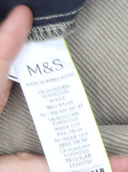 Marks and Spencer Men's Beige Corduroy Trousers