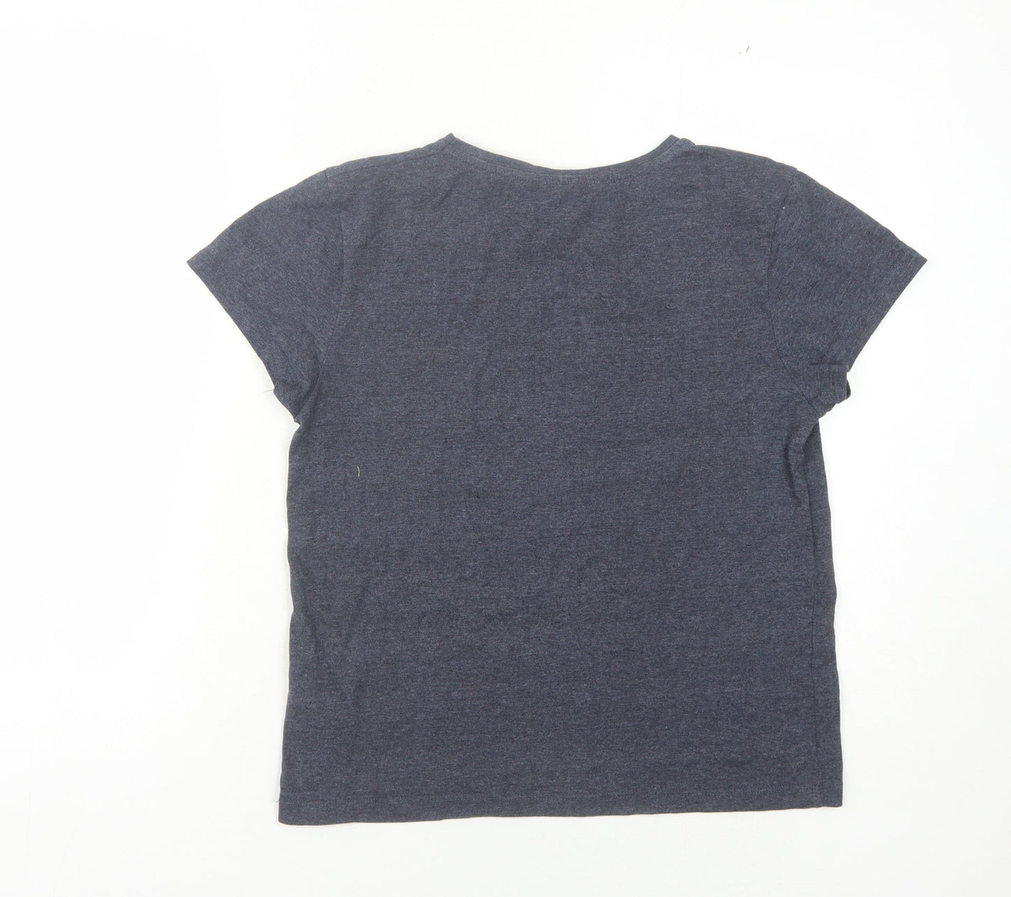 Womens UK Size 8 Harry Potter Blue Basic T-Shirt