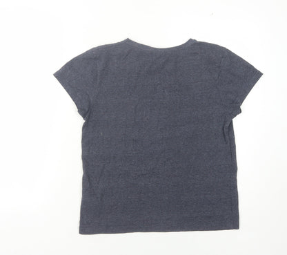 Womens UK Size 8 Harry Potter Blue Basic T-Shirt