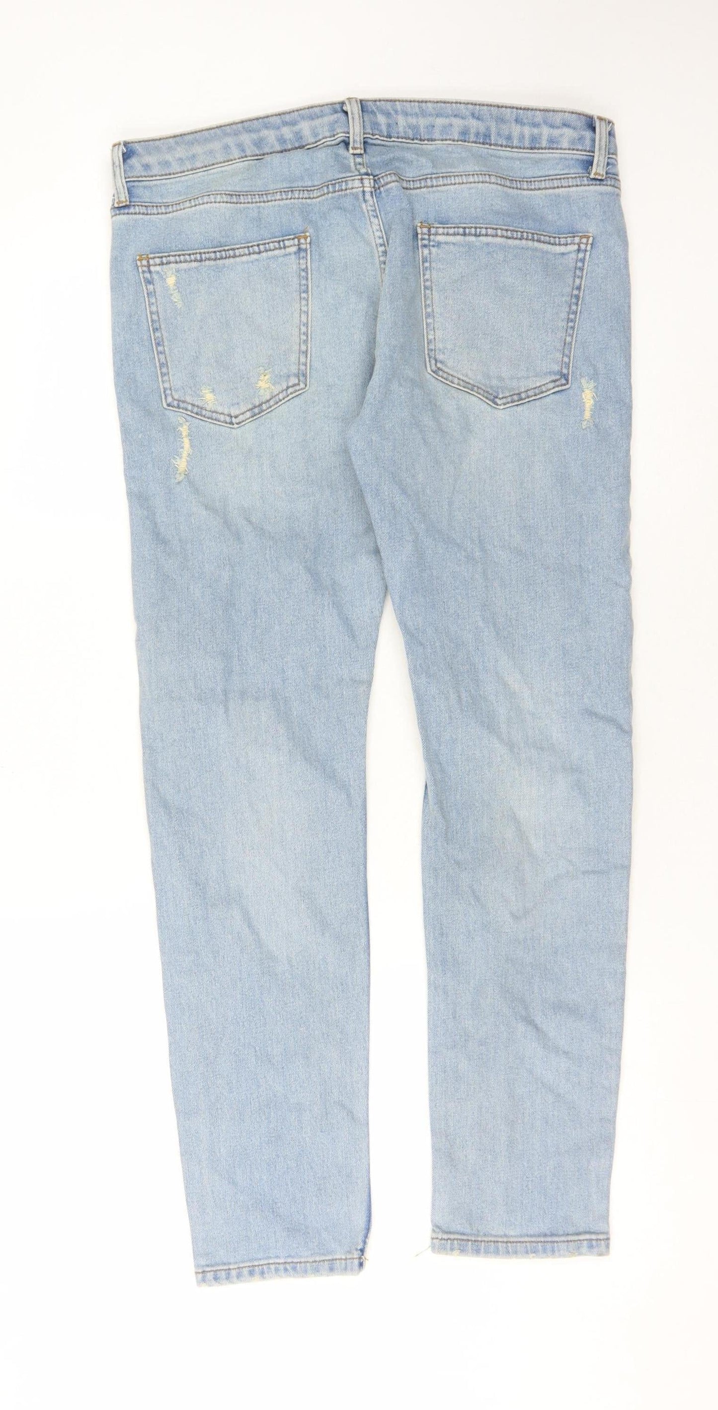 Mens UK Size 34 Topman Slim Fit Skinny Blue Jeans