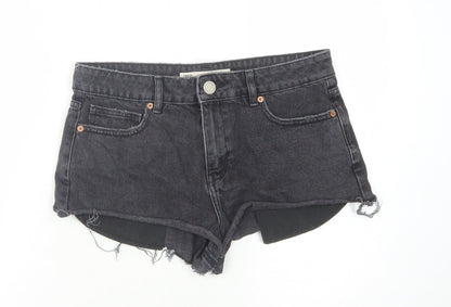ASOS Women's Black Cut-Off Denim Shorts Size 10