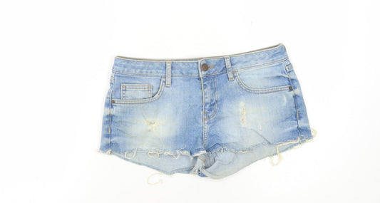 Topshop Women Blue Denim Shorts Size 10