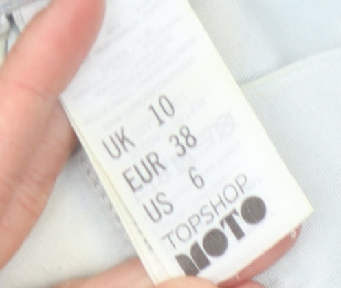 Topshop Women Blue Denim Shorts Size 10