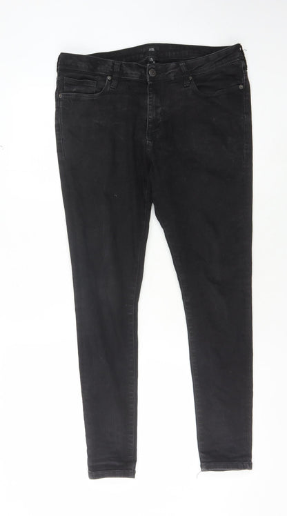 Mens UK Size 32 River Island  Skinny Black Jeans