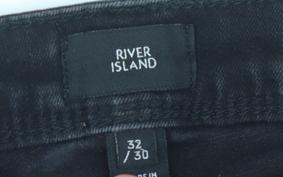 Mens UK Size 32 River Island  Skinny Black Jeans