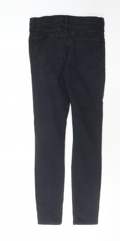 Topshop Women’s Black Skinny Distressed Jeans Size 10