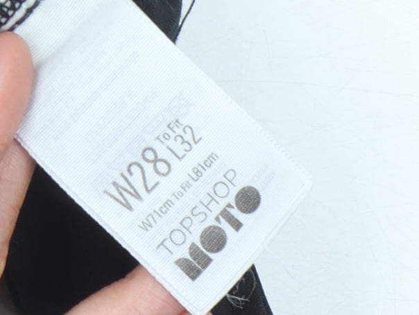 Topshop Women’s Black Skinny Distressed Jeans Size 10