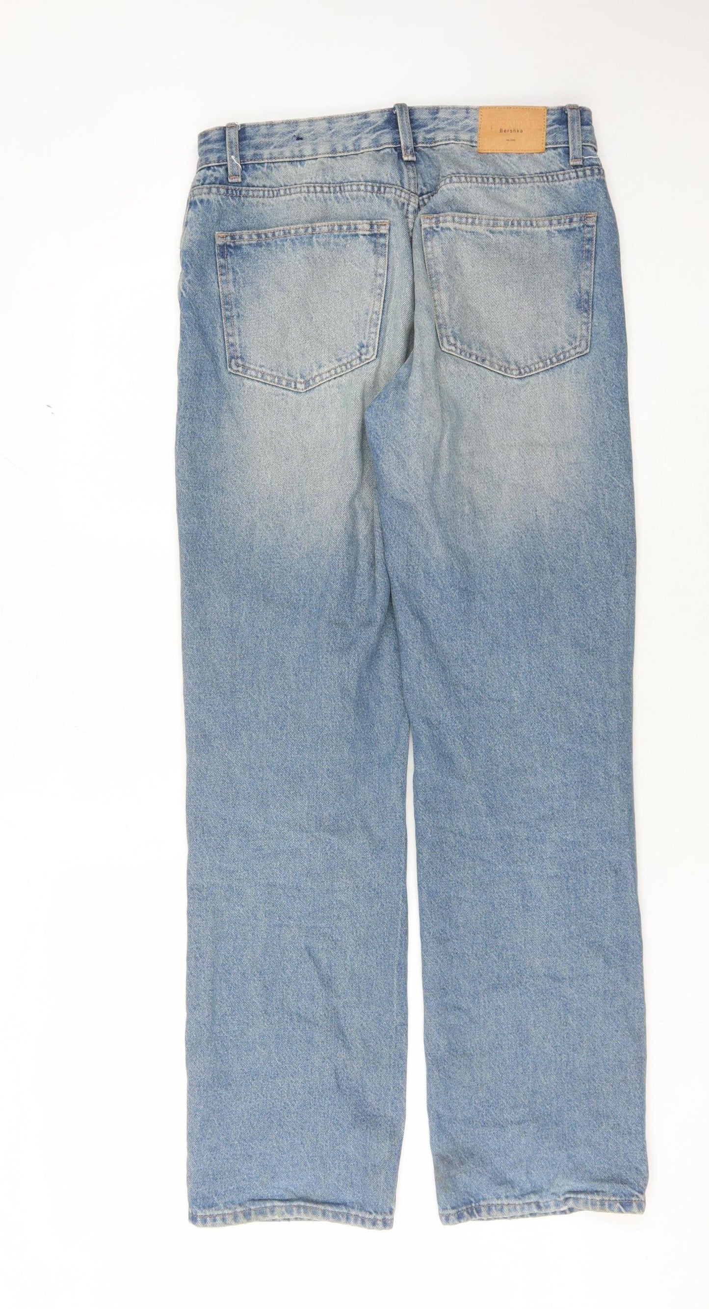 Bershka Men's Blue Denim Straight Leg Jeans Size 38