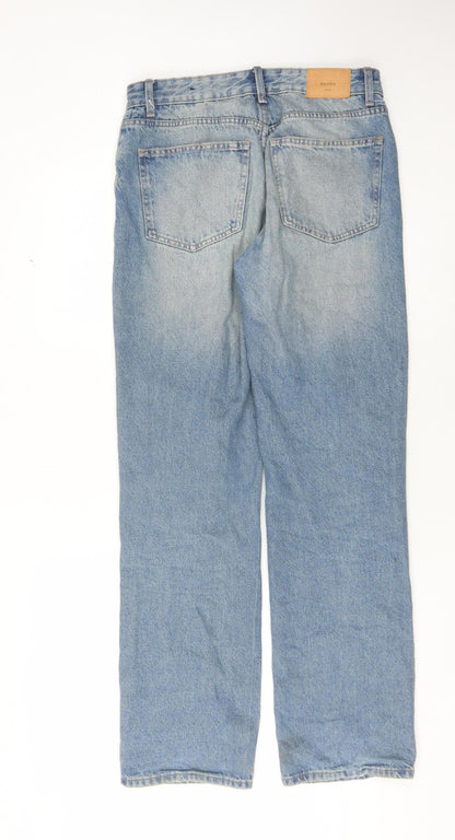 Bershka Men's Blue Denim Straight Leg Jeans Size 38