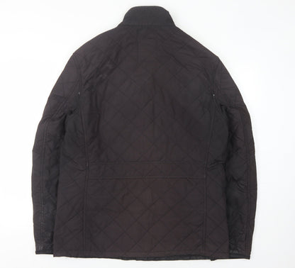 Mens UK Size M Marks and Spencer Black Quilted Coat