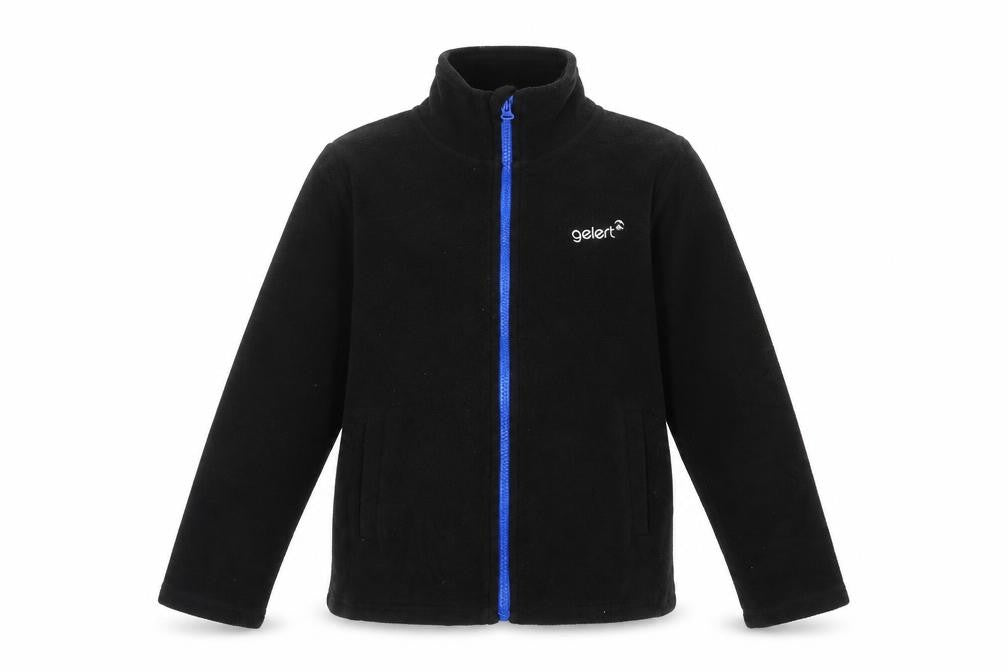 Front view of Gelert boys’ black zip jacket 9-10 years