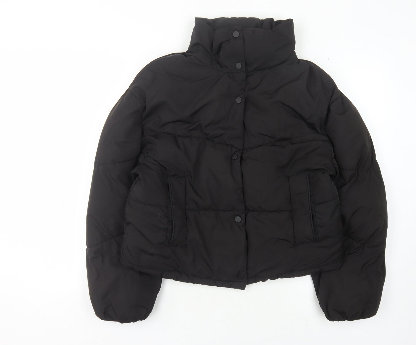 Pull & Bear Women's Black Puffer Jacket S