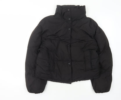 Pull & Bear Women's Black Puffer Jacket S