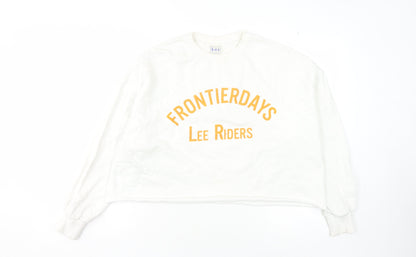 Lee White Pullover Sweatshirt - Unisex Adults L