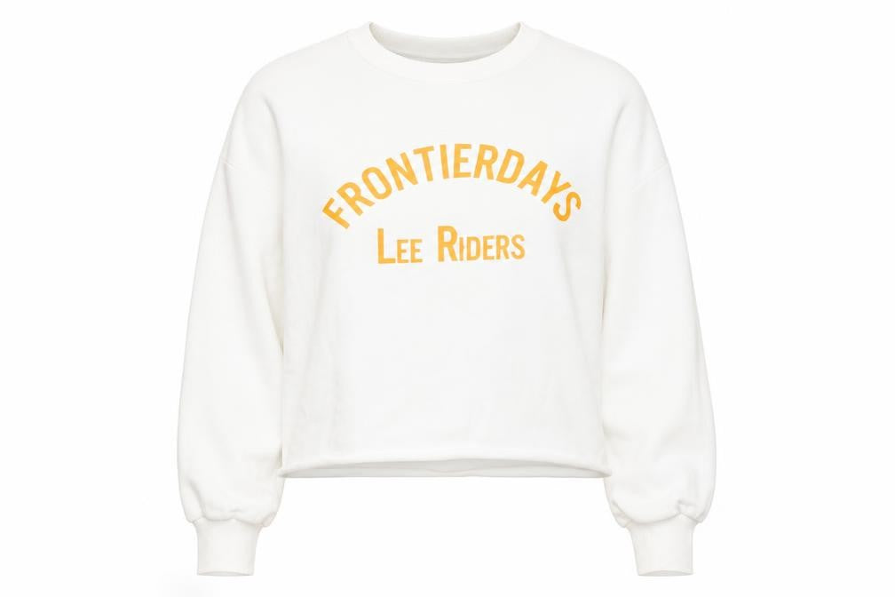 Unisex Adults UK Size L Lee White Pullover Sweatshirt