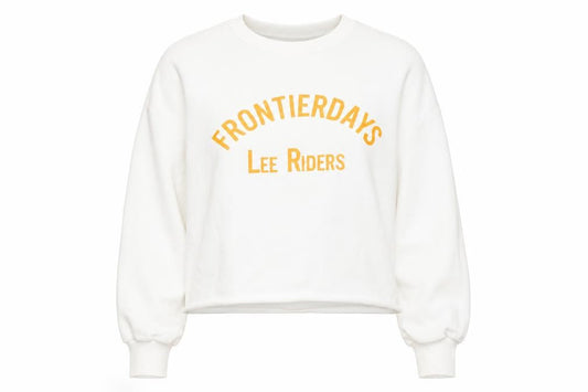 Front view of Lee White Pullover Sweatshirt - unisex adults l